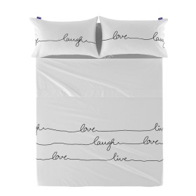 Drap HappyFriday Blanc Live Multicouleur 240 x 270 cm de HappyFriday, Draps et taies d'oreiller - Réf : D1614008, Prix : 31,9...