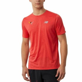 Maglia Sportiva a Maniche Corte New Balance Impact Run Arancio di New Balance, Camicie e T-shirt sportive - Rif: S6470019, Pr...