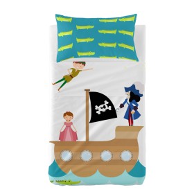 Set di Lenzuola HappyFriday Mr Fox Flying Boy Multicolore Culla Neonato 2 Pezzi di HappyFriday, Biancheria da letto per culle...