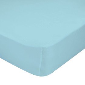 Fitted sheet HappyFriday BASIC KIDS Blue 90 x 200 x 32 cm by HappyFriday, Sheets and pillowcases - Ref: D1614045, Price: 16,3...