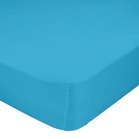 Drap housse HappyFriday BASIC KIDS Turquoise 60 x 120 x 14 cm de HappyFriday, Draps et taies d'oreiller - Réf : D1614053, Pri...