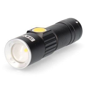 Lampe Torche LED EDM USB Rechargeable Zoom Mini Noir Aluminium