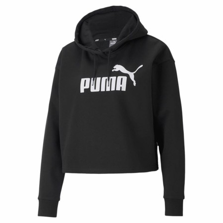 Sudadera con Capucha Mujer Puma Essentials Cropped Logo Negro de Puma, Mujer - Ref: S6472003, Precio: 0,00 €, Descuento: %