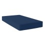 Fitted sheet HappyFriday BASIC Navy Blue 140 x 200 x 32 cm by HappyFriday, Sheets and pillowcases - Ref: D1614086, Price: 22,...