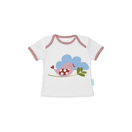 Child's Short Sleeve T-Shirt HappyFriday Mr Fox Little Birds Multicolour 6-9 Months by HappyFriday, Tops - Ref: D1614099, Pri...