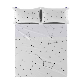 Top sheet HappyFriday Blanc Constellation Multicolour 160 x 270 cm (Stars) by HappyFriday, Sheets and pillowcases - Ref: D161...