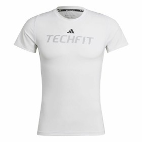 Camiseta de Manga Corta Hombre Adidas techfit Graphic Blanco de Adidas, Hombre - Ref: S6483850, Precio: 27,68 €, Descuento: %