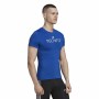 Men’s Short Sleeve T-Shirt Adidas techfit Graphic Blue | Tienda24 - Global Online Shop Tienda24.eu