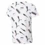 Camisola de Manga Curta Infantil Puma AOP Branco de Puma, Menino - Ref: S6483882, Preço: 21,16 €, Desconto: %