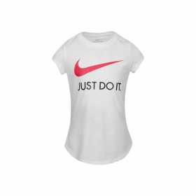 Camiseta de Manga Corta Infantil Nike Swoosh JDI Blanco de Nike, Niña - Ref: S6483918, Precio: 16,29 €, Descuento: %