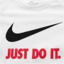 Camiseta de Manga Corta Infantil Nike Swoosh Just Do It Blanco de Nike, Niño - Ref: S6483920, Precio: 16,29 €, Descuento: %