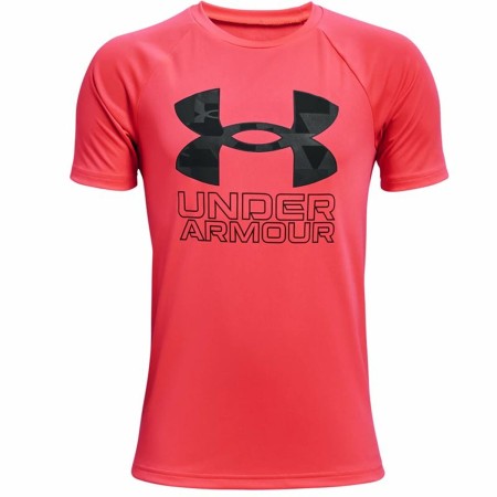 Children’s Short Sleeve T-Shirt Under Armour Tech Hybrid Red | Tienda24 - Global Online Shop Tienda24.eu