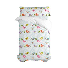 Juego de funda nórdica HappyFriday Mr Fox Little birds Multicolor Cama de 105 2 Piezas de HappyFriday, Edredones y fundas par...