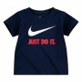 Camiseta de Manga Corta Infantil Nike Swoosh Azul marino de Nike, Niño - Ref: S6485037, Precio: 15,28 €, Descuento: %