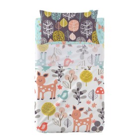 Conjunto de Lençóis HappyFriday Moshi Moshi Woodland Multicolor Berço de Bebé 2 Peças de HappyFriday, Lençóis e capas de almo...