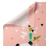 Jeu de draps HappyFriday Moshi Moshi Panda garden Rose Lit de bébé 2 Pièces de HappyFriday, Draps et taies d'oreiller - Réf :...