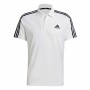 Men’s Short Sleeve Polo Shirt Adidas Primeblue 3 Stripes White by Adidas, Polos - Ref: S6485485, Price: 30,06 €, Discount: %