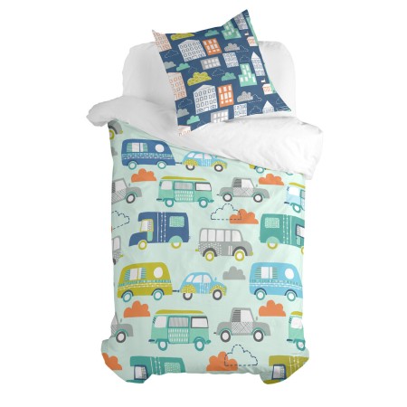 Duvet cover set HappyFriday Moshi Moshi Holidays Multicolour Single 2 Pieces | Tienda24 - Global Online Shop Tienda24.eu