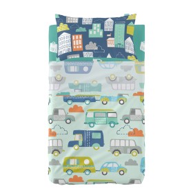 Jeu de draps HappyFriday Moshi Moshi Holidays Multicouleur Lit de bébé 2 Pièces de HappyFriday, Draps et taies d'oreiller - R...