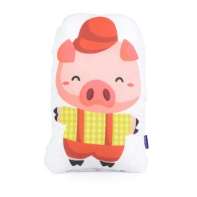 Cushion HappyFriday Mr Fox Multicolour Pig 40 x 30 cm by HappyFriday, Back & Body Pillows - Ref: D1614252, Price: 12,39 €, Di...