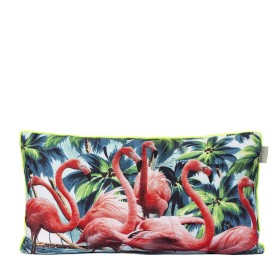 Cushion cover HappyFriday HF Living Flamingos Multicolour 50 x 30 cm by HappyFriday, Cushion Covers - Ref: D1614262, Price: 1...