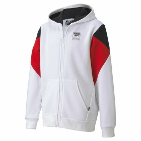 Chaqueta Deportiva para Niños Rebel Puma Block Full-Zip Hoodie Blanco de Puma, Ropa de abrigo - Ref: S6485809, Precio: 36,23 ...