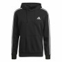 Felpa con Cappuccio Uomo Adidas Essentials 3 Stripes Nero | Tienda24 - Global Online Shop Tienda24.eu