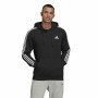 Felpa con Cappuccio Uomo Adidas Essentials 3 Stripes Nero | Tienda24 - Global Online Shop Tienda24.eu