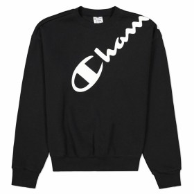 Women’s Sweatshirt without Hood Champion Diagonal Logo Black by Champion, Women - Ref: S6486565, Price: 0,00 €, Discount: %