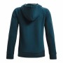 Sweat à capuche enfant Under Armour Rival Fleece Hoodie Cyan | Tienda24 - Global Online Shop Tienda24.eu