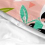 Duvet cover set HappyFriday Moshi Moshi Panda Garden Pink Baby Crib 2 Pieces | Tienda24 - Global Online Shop Tienda24.eu