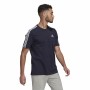 Camisola de Manga Curta Homem Essentials 3 bandas Adidas Legend Ink Azul Azul escuro de Adidas, Homem - Ref: S6486719, Preço:...