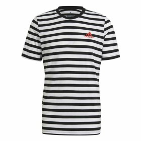 Camisola de Manga Curta Homem Essentials Stripey Adidas Embroidered Logo Preto de Adidas, Homem - Ref: S6486722, Preço: 26,37...