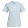 Camiseta de Manga Corta Mujer Adidas Move Logo Sport Cian | Tienda24 - Global Online Shop Tienda24.eu