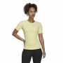 Camisola de Manga Curta Mulher Adidas Techfit Training Amarelo | Tienda24 - Global Online Shop Tienda24.eu