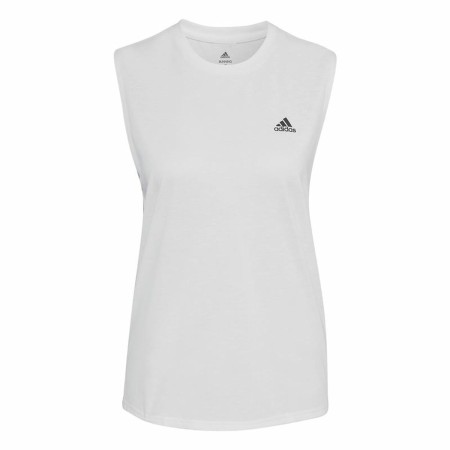 T-Shirt para Mulher sem Mangas Adidas Muscle Run Icons Branco | Tienda24 - Global Online Shop Tienda24.eu