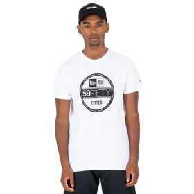 Men’s Short Sleeve T-Shirt New Era Essential Visor Sticker White by New Era, Men - Ref: S6487770, Price: 0,00 €, Discount: %