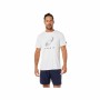 Camisola de Manga Curta Homem Asics Court Spiral Tee Branco de Asics, Homem - Ref: S6490852, Preço: 25,52 €, Desconto: %