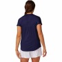 Damen Kurzarm-T-Shirt Asics Court Piping Blau | Tienda24 - Global Online Shop Tienda24.eu