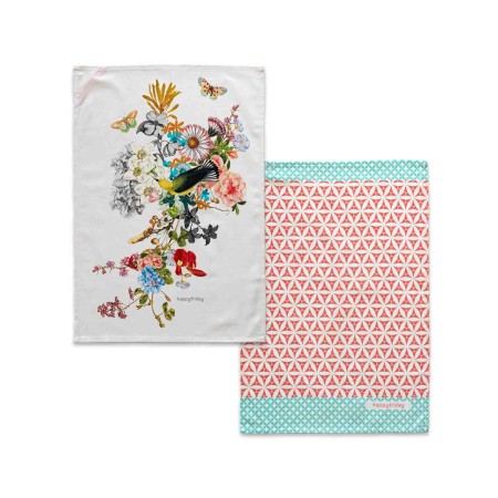 Kitchen Cloth HappyFriday Floral Branch Multicolour 70 x 50 cm (2 Units) | Tienda24 - Global Online Shop Tienda24.eu