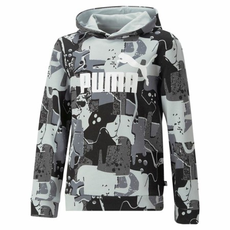 Polar com Capuz Criança Puma Essentials+ Street Art Preto Cinzento | Tienda24 - Global Online Shop Tienda24.eu