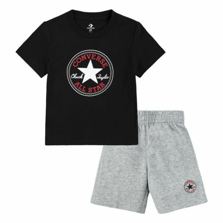 Conjunto Desportivo para Crianças Converse Core Tee Ft Short Preto Cinzento Bebés de Converse, Conjuntos desportivos - Ref: S...