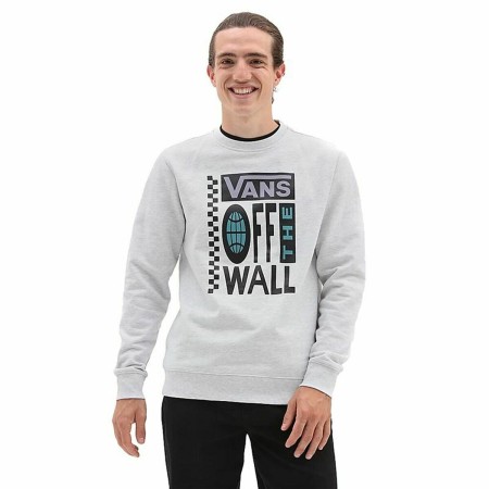 Men’s Sweatshirt without Hood Vans Global White | Tienda24 - Global Online Shop Tienda24.eu