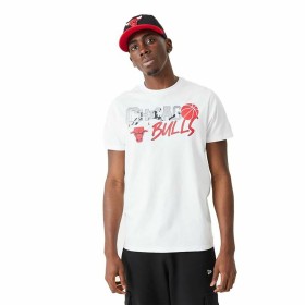 Camiseta de Manga Corta Hombre New Era NBA Infill Graphic Chicago Bulls Blanco de New Era, Hombre - Ref: S6492993, Precio: 35...