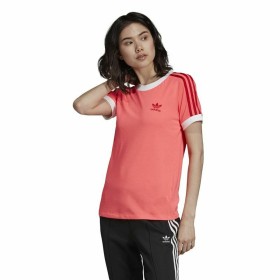 Camisola de Manga Curta Mulher Adidas 3 Stripes Salmão de Adidas, Mulher - Ref: S6496250, Preço: 27,00 €, Desconto: %