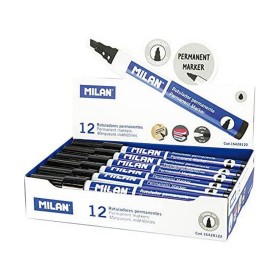 Rotulador permanente Milan 12 Unidades Negro PVC