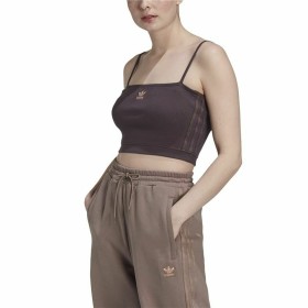 Short de Sport pour Femme Adidas Essentials Slim Logo Gris | Tienda24 - Global Online Shop Tienda24.eu