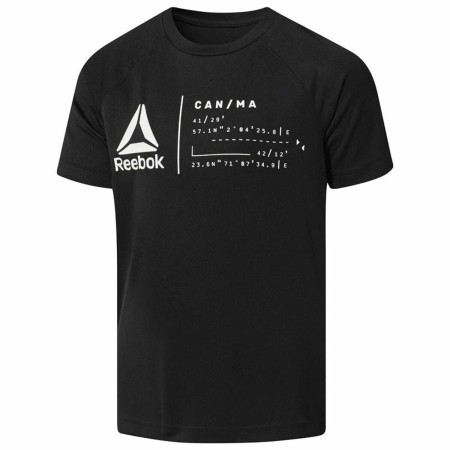 T shirt à manches courtes Enfant Reebok Wor Noir | Tienda24 - Global Online Shop Tienda24.eu