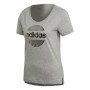 Women’s Short Sleeve T-Shirt Adidas Linear Light grey | Tienda24 - Global Online Shop Tienda24.eu