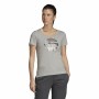 Women’s Short Sleeve T-Shirt Adidas Linear Light grey | Tienda24 - Global Online Shop Tienda24.eu